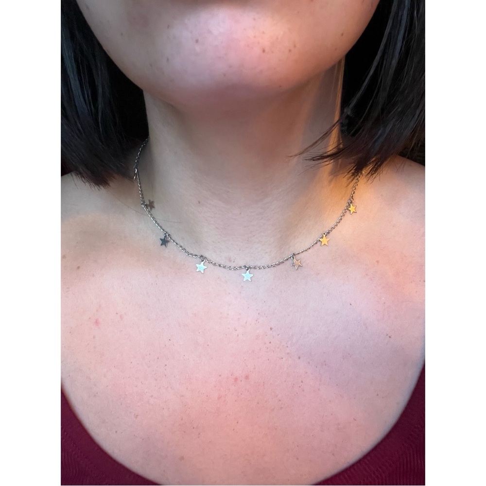 Silver star necklace